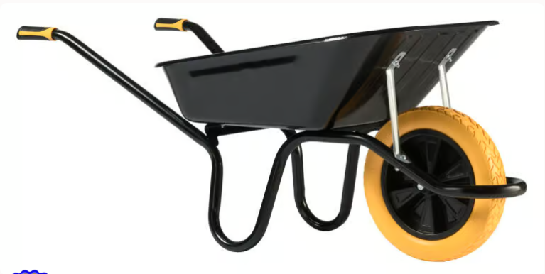 BROUETTE AKTIV PREMIUM PEINTE NOIRE ROUE INCREVABLE