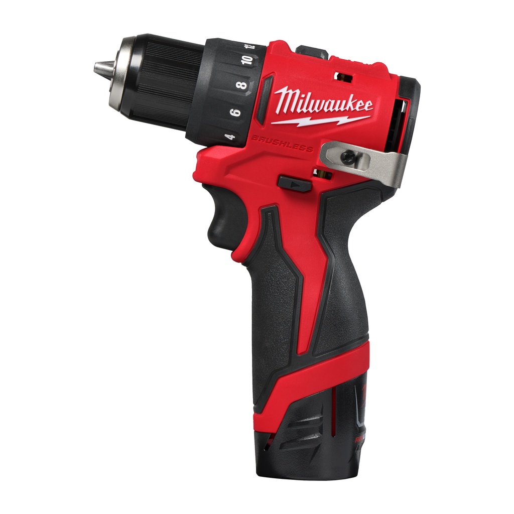 M12 BLDDRC-202C - Perceuse-Visseuse Brushless 10 mm, 12V, 2Ah, 40 Nm - Coffret 2 batteries 12V 2Ah Red Li-Ion, chargeur C12C