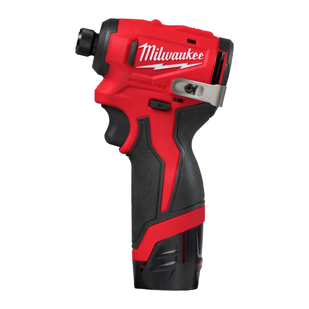M12 BLIDRC-202C - Visseuse à chocs compacte Hex 1/4 Brushless, 12V, 2Ah, 148Nm - Coffret, 2 batteries 2Ah Red Li-Ion, chargeur C12C
