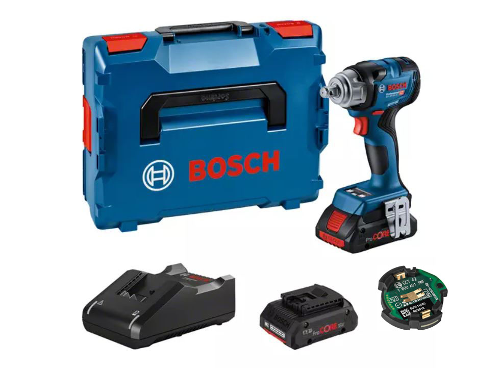 Boulonneuse à choc 18V Bosch GDS 18V-330 HC - 2 batteries 4Ah - chargeur - coffret L-BOXX