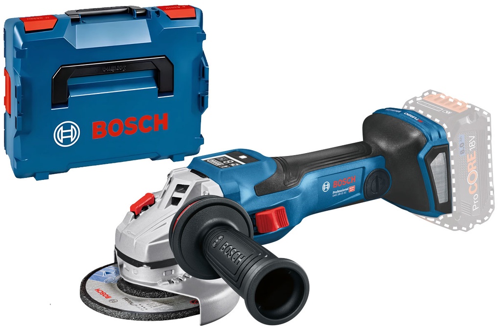 Meuleuse d'angle Biturbo 18V Bosch GWS 18V-15 SC - coffret L-BOXX (sans batterie ni chargeur)