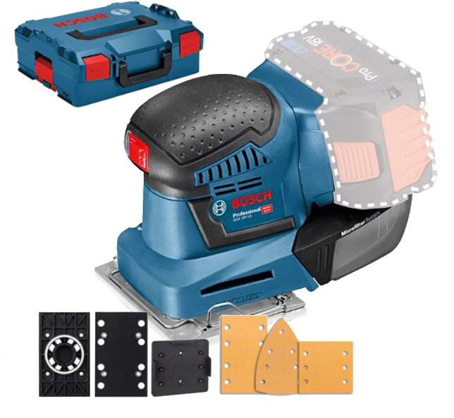 Ponceuse vibrante 18V Bosch GSS 18V-10 - coffret L-BOXX (sans batterie ni chargeur)