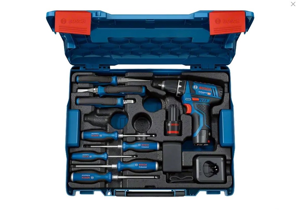 Perceuse-visseuse 12V Bosch GSR 12V-15 - 2 batteries 2Ah - chargeur - coffret L-BOXX