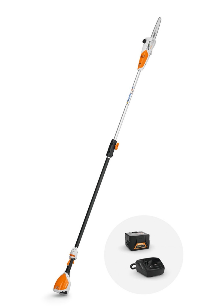 Perche élagueuse Stihl HTA 50 sans fil 36V avec batterie AK 20 et chargeur AL 101