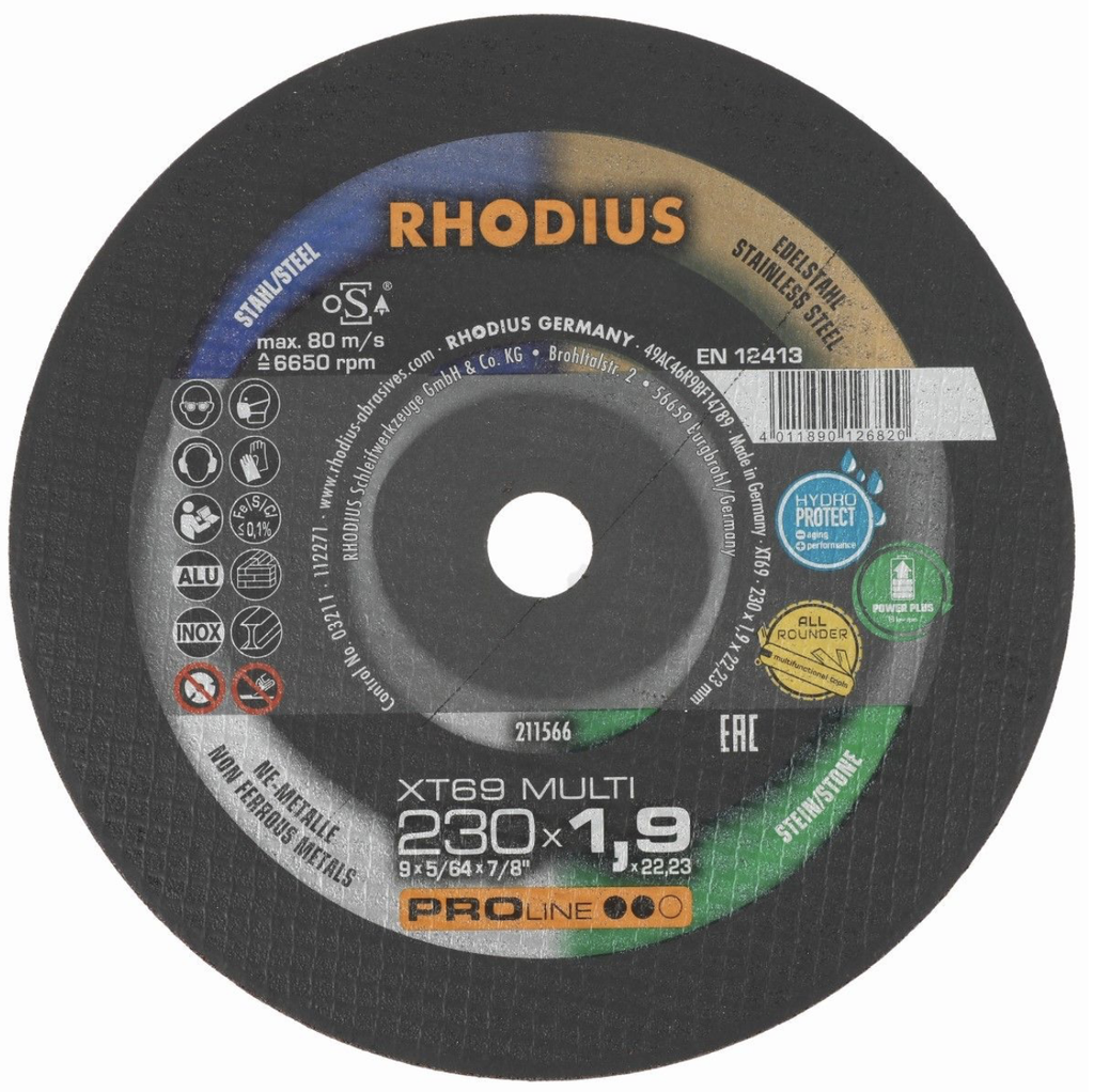 Disque à tronçonner extra-fin XT69 MULTI 230 x 1,9 x 22,23