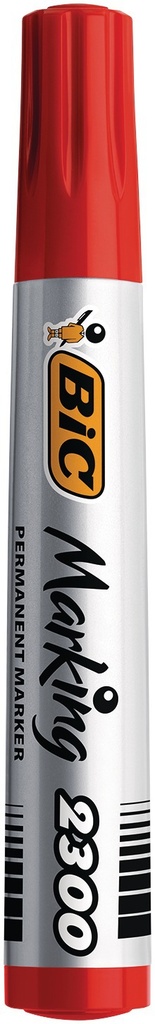 MARQUEUR PERMANENT ROUGE CORPS PLASTIQUE