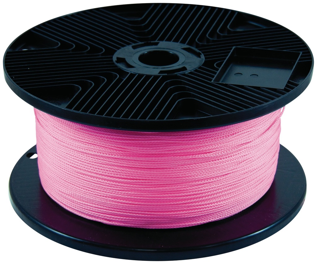 CORDEAU POLYPRO TRESSE ROSE FLUO 1000M FIL 1,5MM