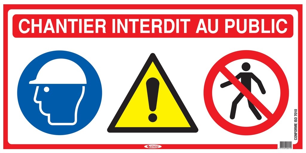 PANNEAU DE CHANTIER 4 EN 1 800X400mm