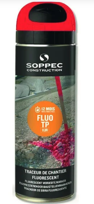 AEROSOL TRACEUR CHANTIER ROUGE FLUO - 10118