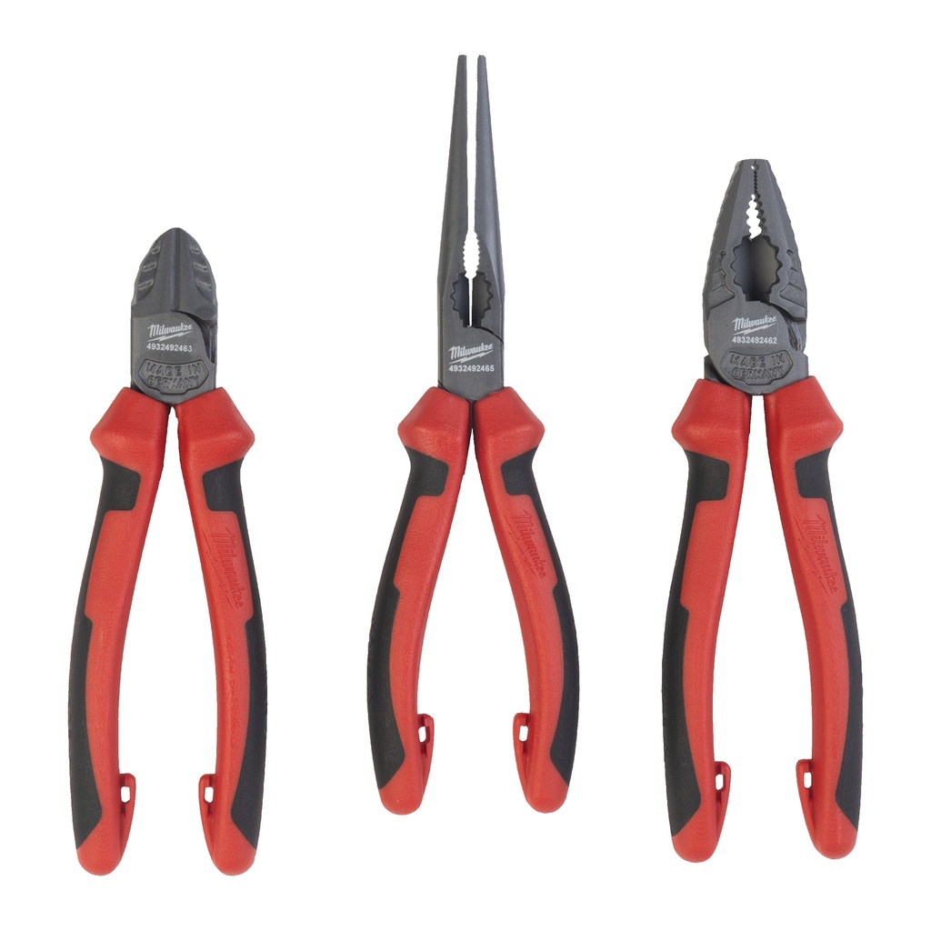 SET DE 3 PINCES (UNIVERSELLE, COUPANTE, BEC LONGUES)