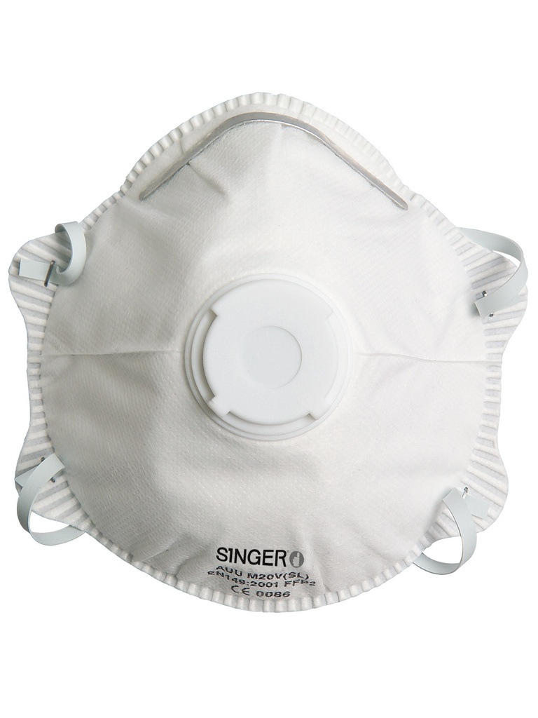 Demi-masque classique. Valve. FFP2 NR D. Boîte de 10 pièces.