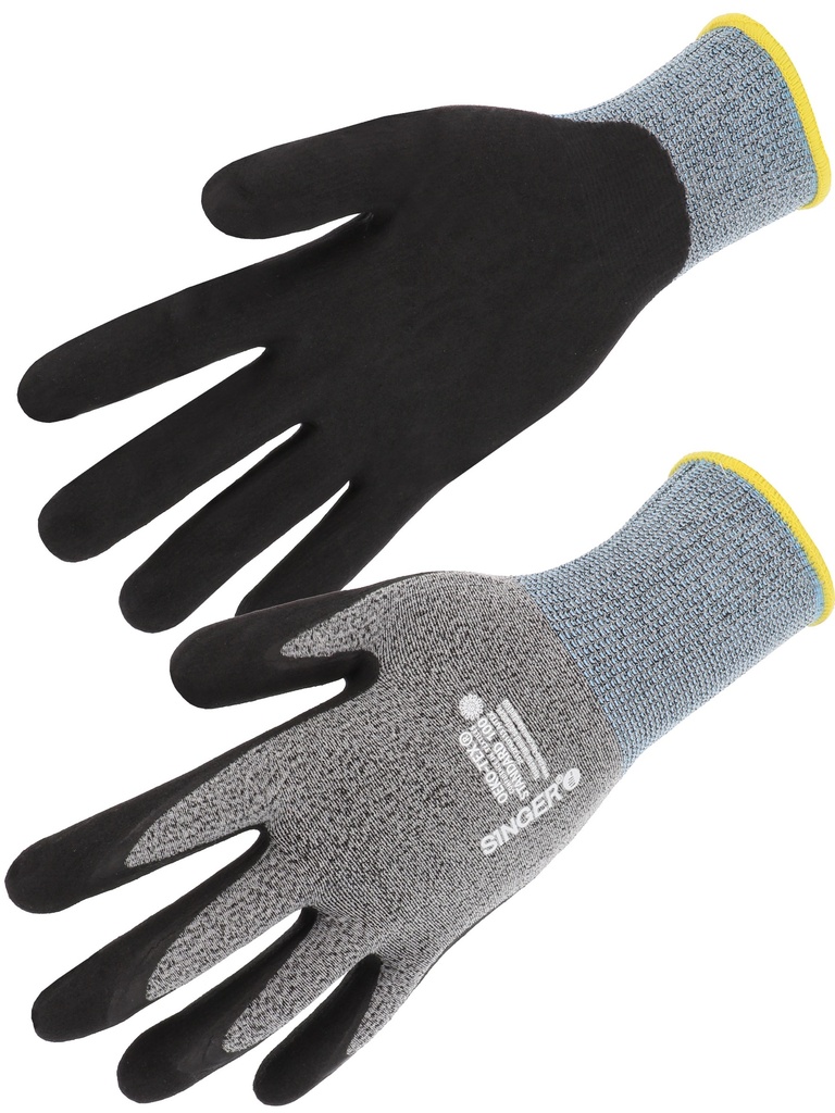 Gant nitrile mousse. Sans picots. Dos aéré.  Jauge 15 9