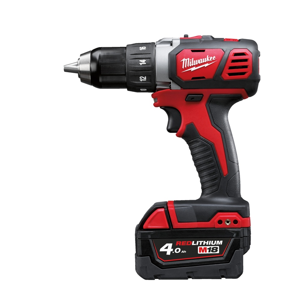 M18 BDD-402C - Perceuse visseuse compacte 18V, 4,0Ah, 60 Nm - Coffret, 2 batteries 18 V - 4,0 Ah Red Li-Ion, chargeur M12-18C