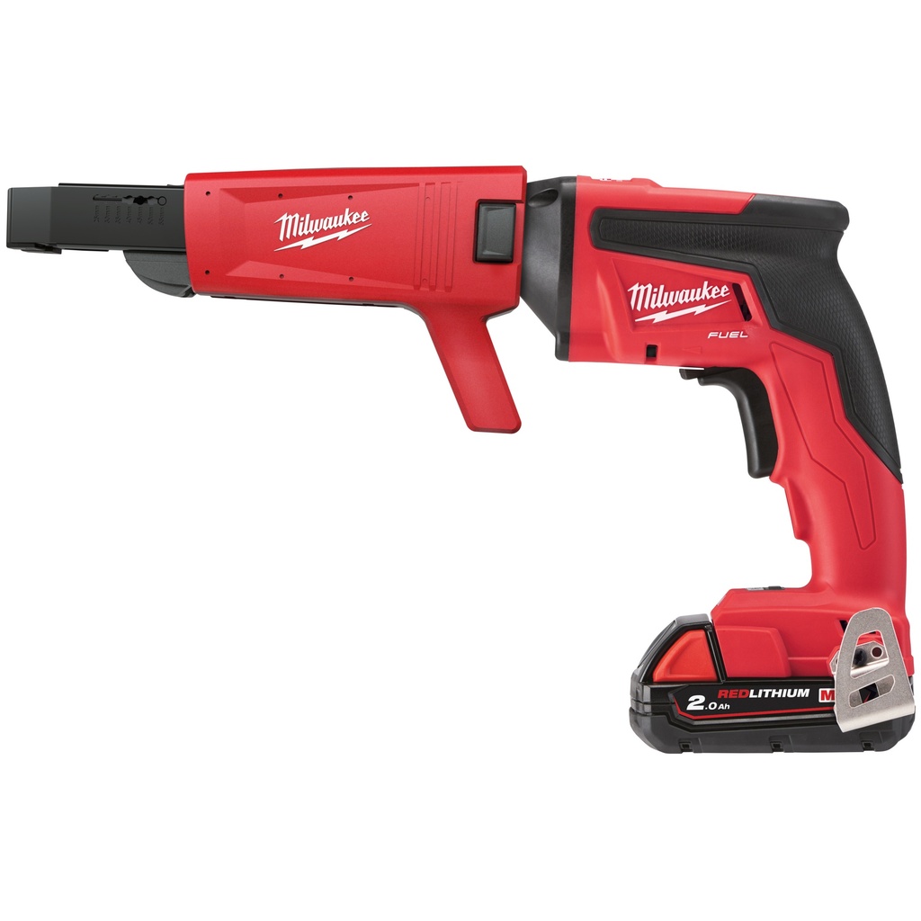 M18 FSGC-202X - Visseuse Placo FUEL, 18V, 5000 trs/min 2,0 Ah - HD Box, 2 batteries 18V 2,0Ah Red Li-Ion, , chargeur de vis, chargeur rapide M12-18FC