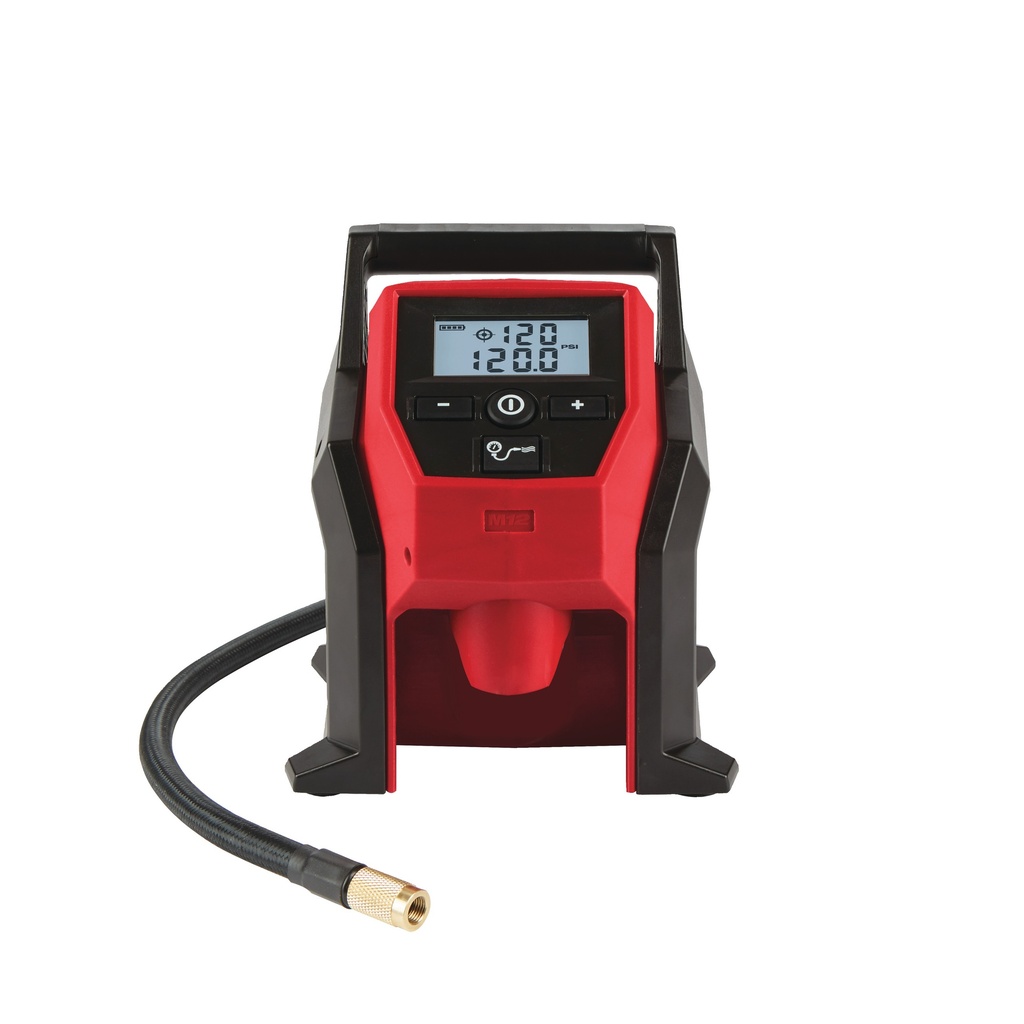 M12 BI-0 - Compresseur-gonfleur 12V - Carton, sans batterie, ni chargeurs, fournis avec embouts