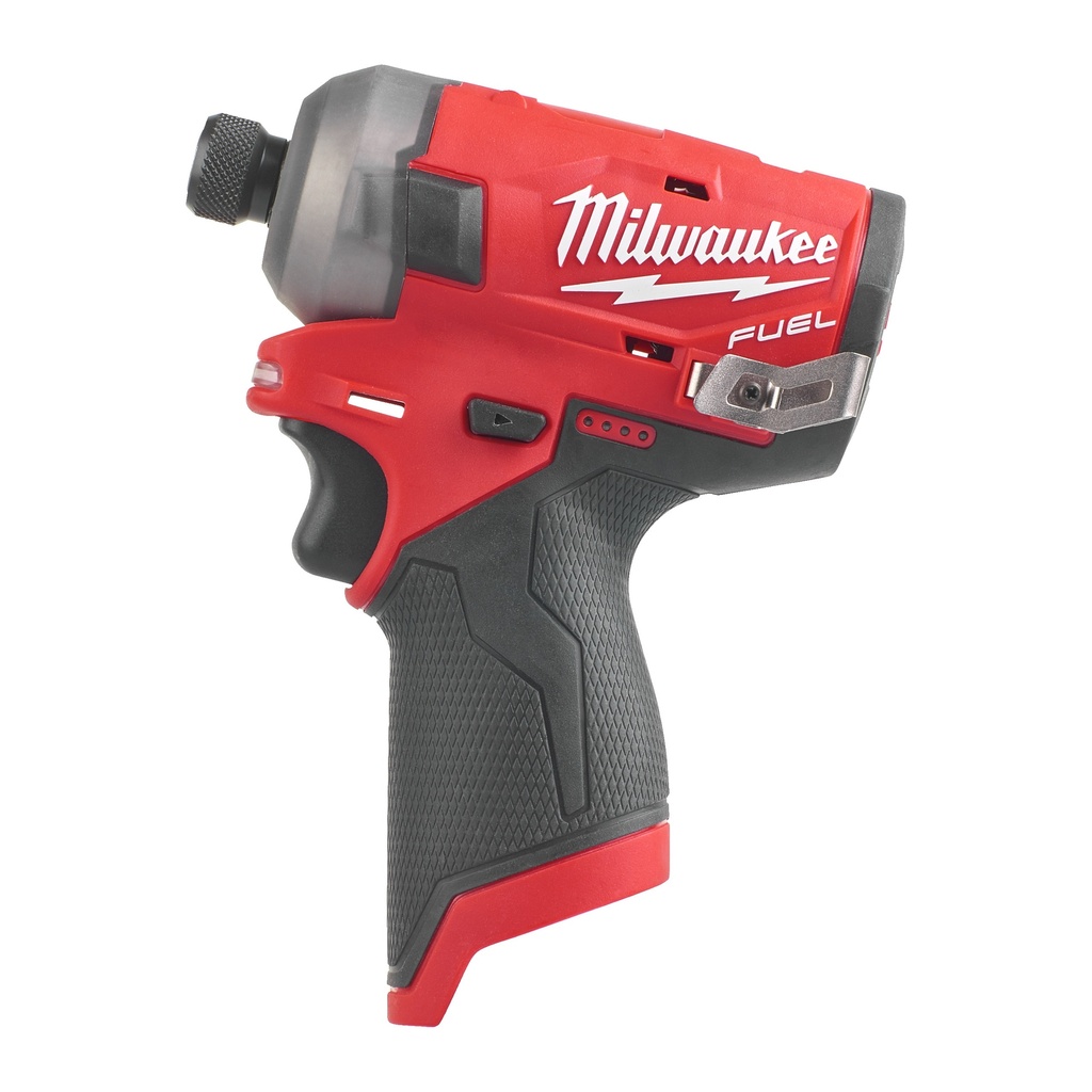 M12 FQID-0 - Visseuse à chocs compacte Silencieuse SURGE Hex 1/4 FUEL, 12V, 50Nm, 76dbA - Carton, sans batterie, ni chargeur
