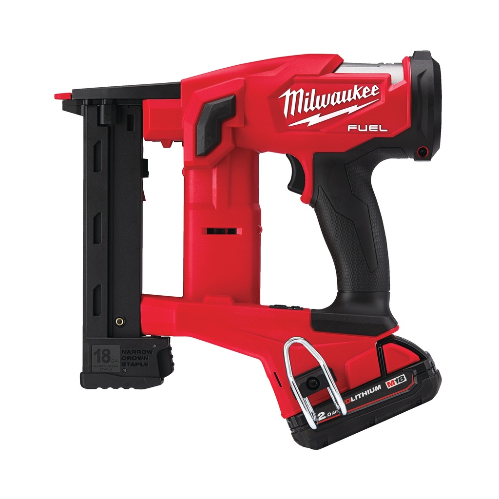 M18 FNCS18GS-202X - Agrafeuse de finition FUEL 18V, 2Ah - HD Box, 2 batteries Red Li-Ion 18V 2.0Ah, chargeur rapide M12-18FC