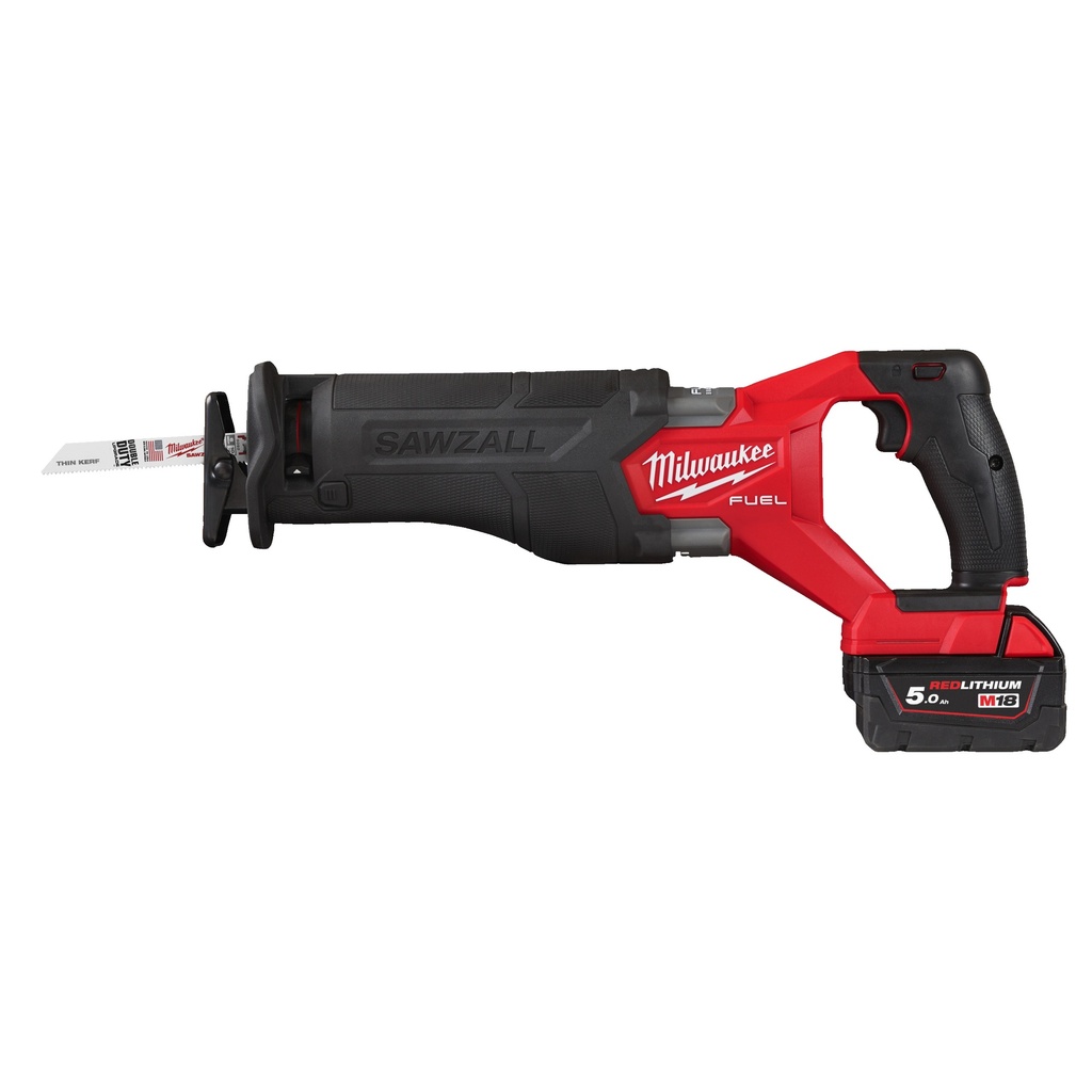 M18 FSZ-502X - Scie sabre FUEL 18V, 5Ah - HD Box, 2 batteries Red Li-Ion 18V 5.0Ah, chargeur rapide M12-18FC