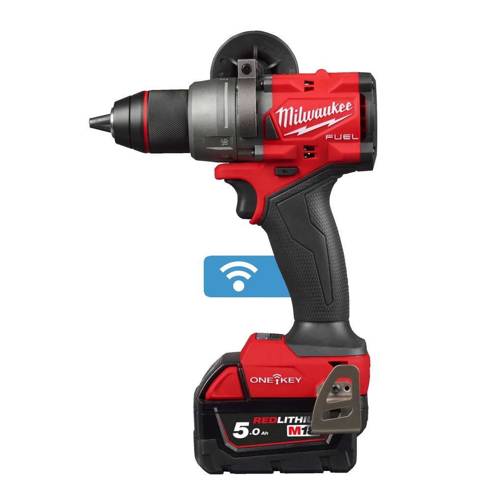 M18 ONEDD3-502X Perceuse Visseuse FUEL III, 18V, 158 Nm, Bluetooth - HD Box, 2 Batteries 18V 5,0Ah Red Li-Ion, chargeur M12-18FC