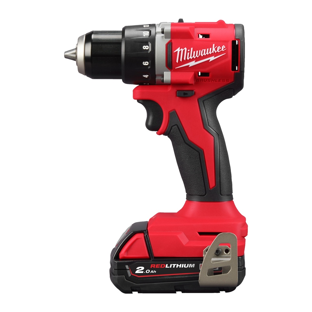M18 BLDDRC-202C - Perceuse visseuse BRUSHLESS,18V, 2,0 Ah , 60 Nm  - Coffret, 2 batteries 18V 2,0Ah Red Li-Ion, chargeur M12-18C