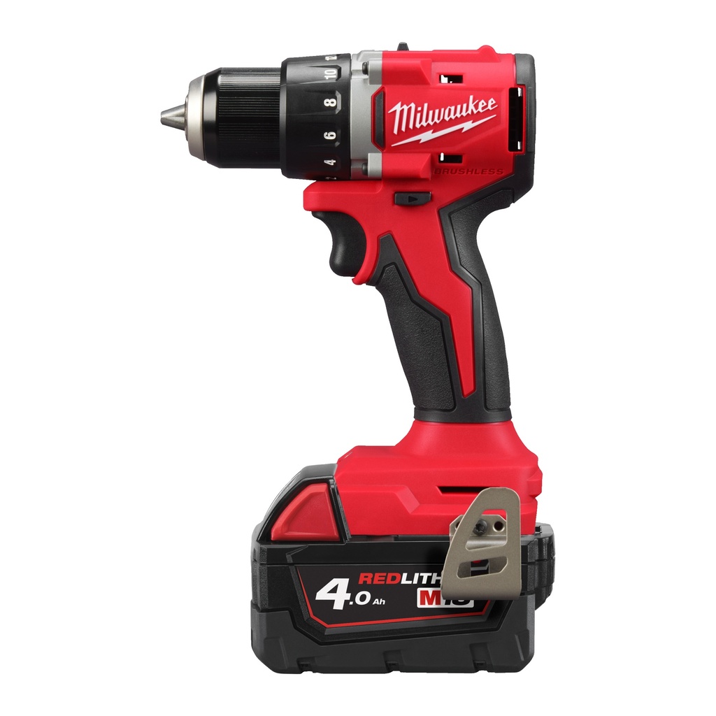 M18 BLDDRC-402C - Perceuse visseuse BRUSHLESS,18V, 4,0 Ah , 60 Nm - Coffret, 2 batteries 18V 4,0Ah Red Li-Ion, chargeur M12-18C