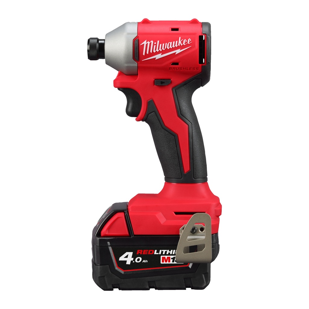 M18 BLIDRC-402C - Visseuse à chocs Compacte Hex 1/4 BRUSHLESS, 18V, 4,0Ah, 190 Nm - Coffret, 2 batteries 18V 4,0Ah Red Li-Ion, chargeur M12-18C