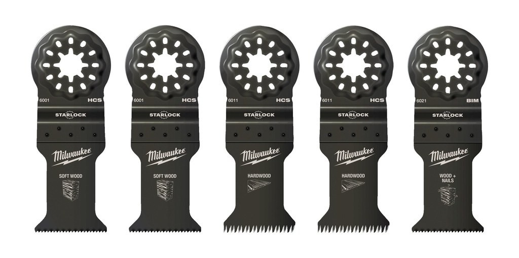 SET DE 5 LAMES MULTITOOL BOIS - Blister