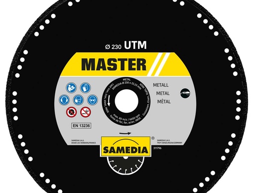 [SAM311794/001] DISQUE DIAMANT MASTER UTM  Ø125 AL 22,23. HAUT. SEGMENT 0 M.