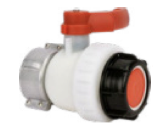 [BOU2101021] VANNE PLASTIQUE A ÉCROU MOBILE POUR CUVE 1000 L. AVEC BOUCHON - VEMIBC