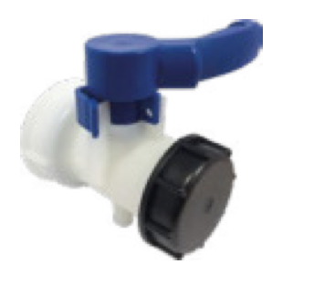 [BOU2188718] VANNE PLASTIQUE POUR CUVE 1000 L. AVEC BOUCHON Ø60 - VRIBC60