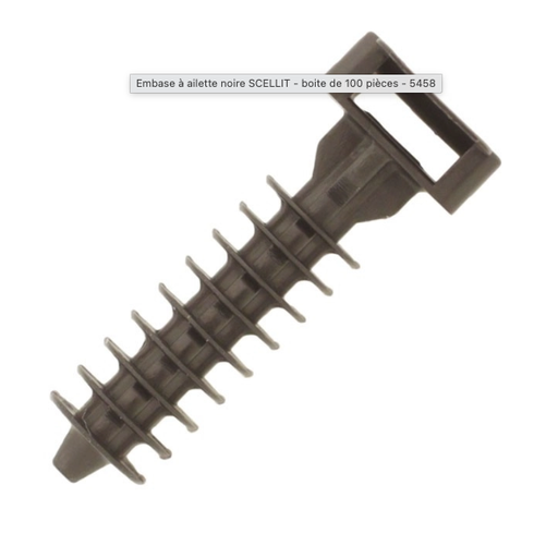 [SCE5458] 100 embase à ailettes pour collier de câblage - 36mm