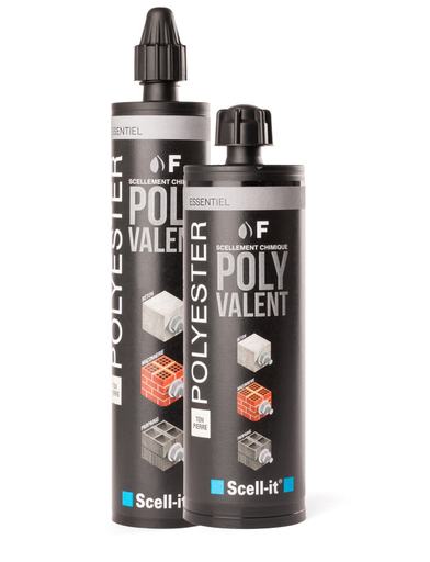 [SCEF300G] 1 cartouche 300ml résine polyester polyvalente - 1 ATE - ton gris
