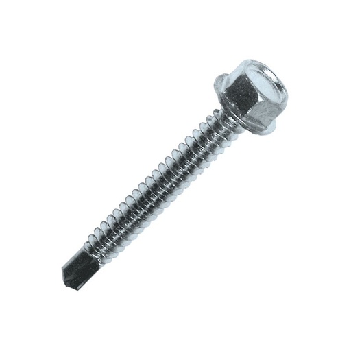 [SCETHT5-35019] 500 vis autop. acier zingué blanc - tête hexagonale - Ø3,5x19mm