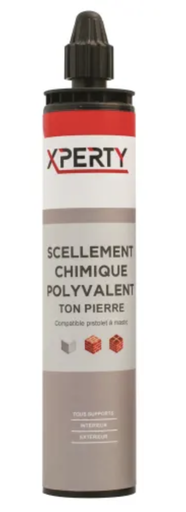 [SCEXPE0464896] SCELLEMENT CHIMIQUE POLYVALENT TON PIERRE - 2 MÉLANGEURS INCLUS - 1 PCS