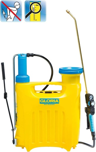 PULVERISATEUR DORSAL A PISTON PLASTIQUE 12L -GLORIA -HOBBY 1200