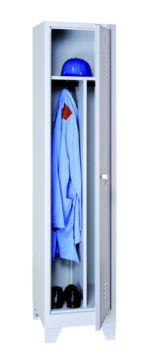 [MBKVE-IS1C-001] Vestiaire industrie salissant 1 case Gris sans pied 180X41.50 X50 - Serrure cade