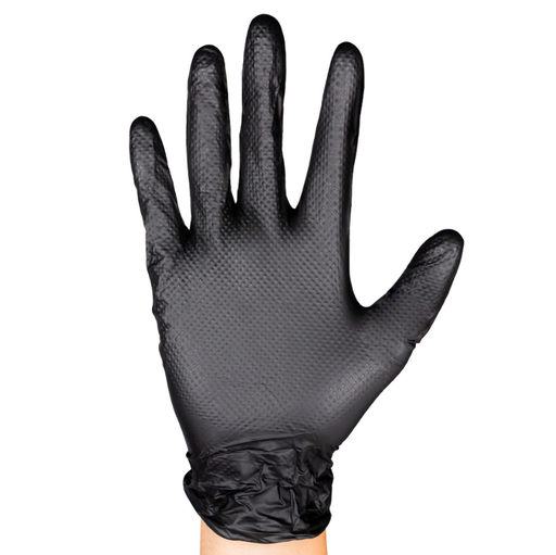 [JBM54179] BOÎTE DE GANTS NOIRS EN NITRILE T:L 7,0MIL XL (90 GANTS) TEXTURE DIAMANT