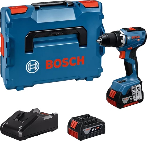[BOS06019N3203] Perceuse-visseuse 18V Bosch GSR 18V-65 Professional + 2 batteries 5 Ah + chargeur rapide + coffret L-BOXX - 06019N3203