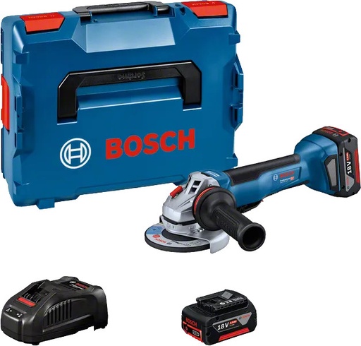 [BOS06019J4101] Meuleuse d'angle18V Bosch 125mm GWS 18V-10 P - 2 batteries 5Ah - chargeur - coffret L-BOXX