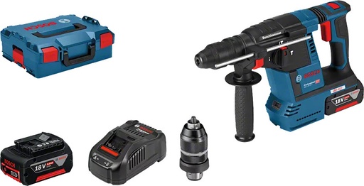 [BOS611910007] Perforateur SDS-Plus 18V Bosch GBH 18V-26 F - 2 batteries 5Ah - chargeur AL 1880 CV - coffret L-BOXX