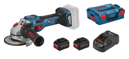 [BOS06019H6101] Meuleuse d'angle Biturbo 18V Bosch GWS 18V-15 SC - 2 batteries ProCORE 8Ah - chargeur - coffret L-BOXX