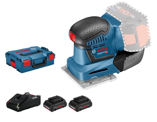 [BOS06019D020Q] Ponceuse vibrante 18V Bosch GSS 18V-10 - 2 batteries ProCORE18V 4.0Ah - chargeur GAL 18V-40 - coffret L-BOXX