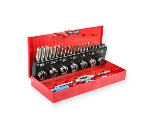 [HAN155899] Ensemble de 32 tarauds manuels et filières Hanger