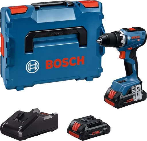 [BOS06019N3206] Perceuse-visseuse 18V Bosch GSR 18V-65 Professional + 2 batteries ProCORE 4 Ah + chargeur rapide + coffret L-BOXX - 06019N3206