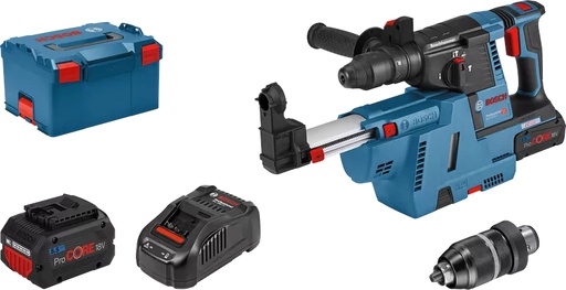 [BOS061191000G] Perforateur SDS-Plus 18V Bosch GBH 18V-26F Professional + 2 batteries ProCORE18V 5,5 Ah + 1 chargeur rapide + coffret L-BOXX - 061191000G