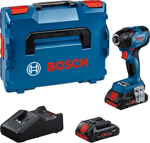 [BOS06019J0102] Visseuse à chocs 18V Bosch GDR 18V-210 C Professional + 2 batteries ProCORE18V 4 Ah + chargeur + coffret L-BOXX - 06019J0102