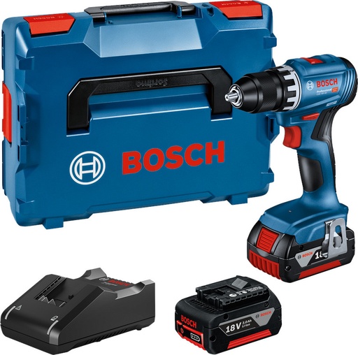 [BOS06019K3204] Perceuse-visseuse 18V Bosch GSR 18V-45 - 2 batteries 3Ah - chargeur - coffret L-BOXX
