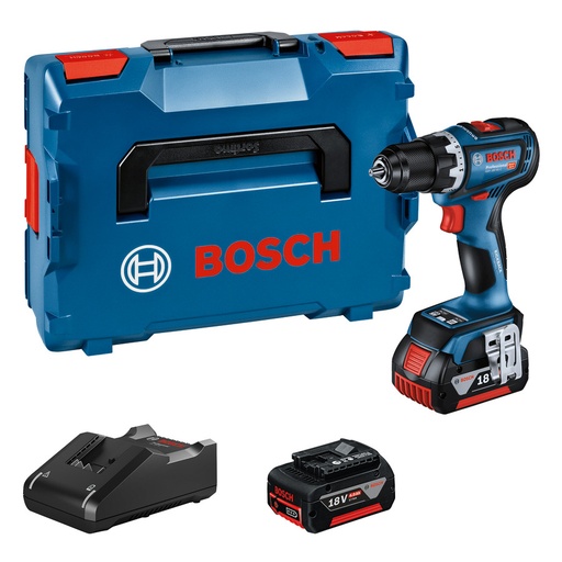 [BOS06019K6003] Perceuse-visseuse 18V Bosch GSR 18V-90 C - 2 batteries 4Ah - chargeur - coffret L-BOXX