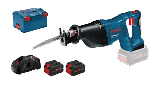 [BOS060164J00H] Scie sabre 18V Bosch GSA 18V-LI - 2 batteries ProCORE 8Ah - chargeur - coffret L-BOXX