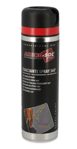 [AMBV403ROSSOF] Aérosol traçage 500 ml (360°) rouge fluo